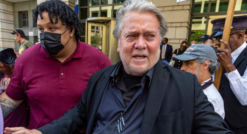 Steve Bannon bemoaned publicity around House January 6 committee hearings as he tried to delay his trial.Tasos Katopodis/Getty Images