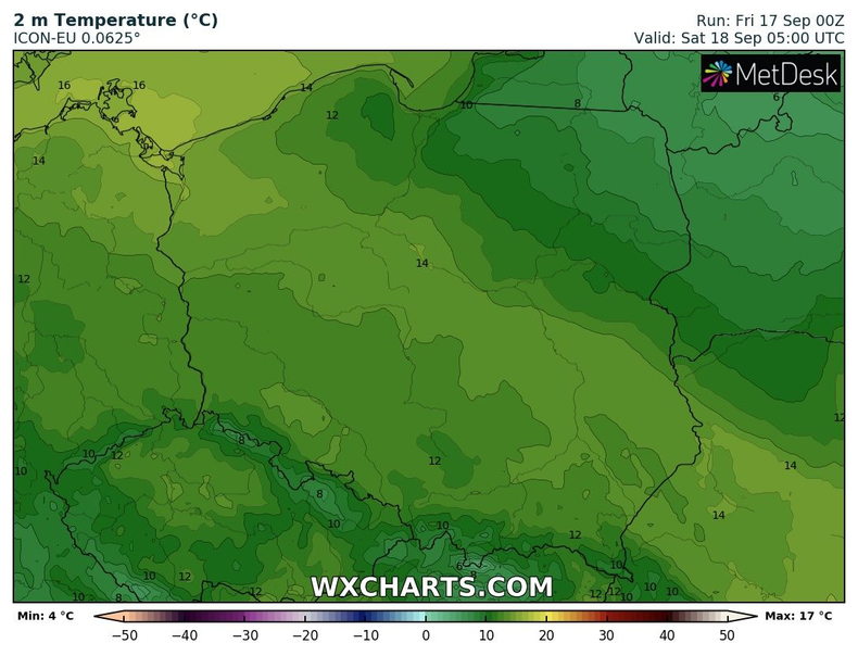 Na północnym wschodzie i Podhalu temperatura rano spadnie poniżej 10 st. C