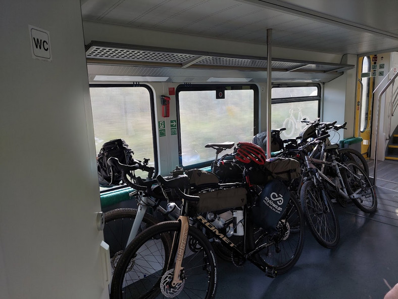 Przestrzeń rowerowa w pociągu