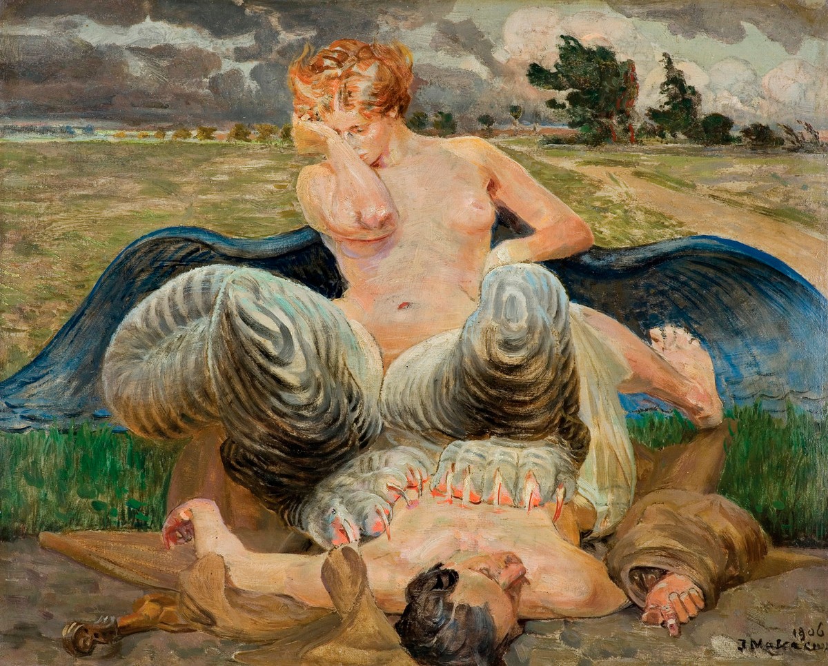 Obraz "Artysta i Chimera" Jacka Malczewskiego