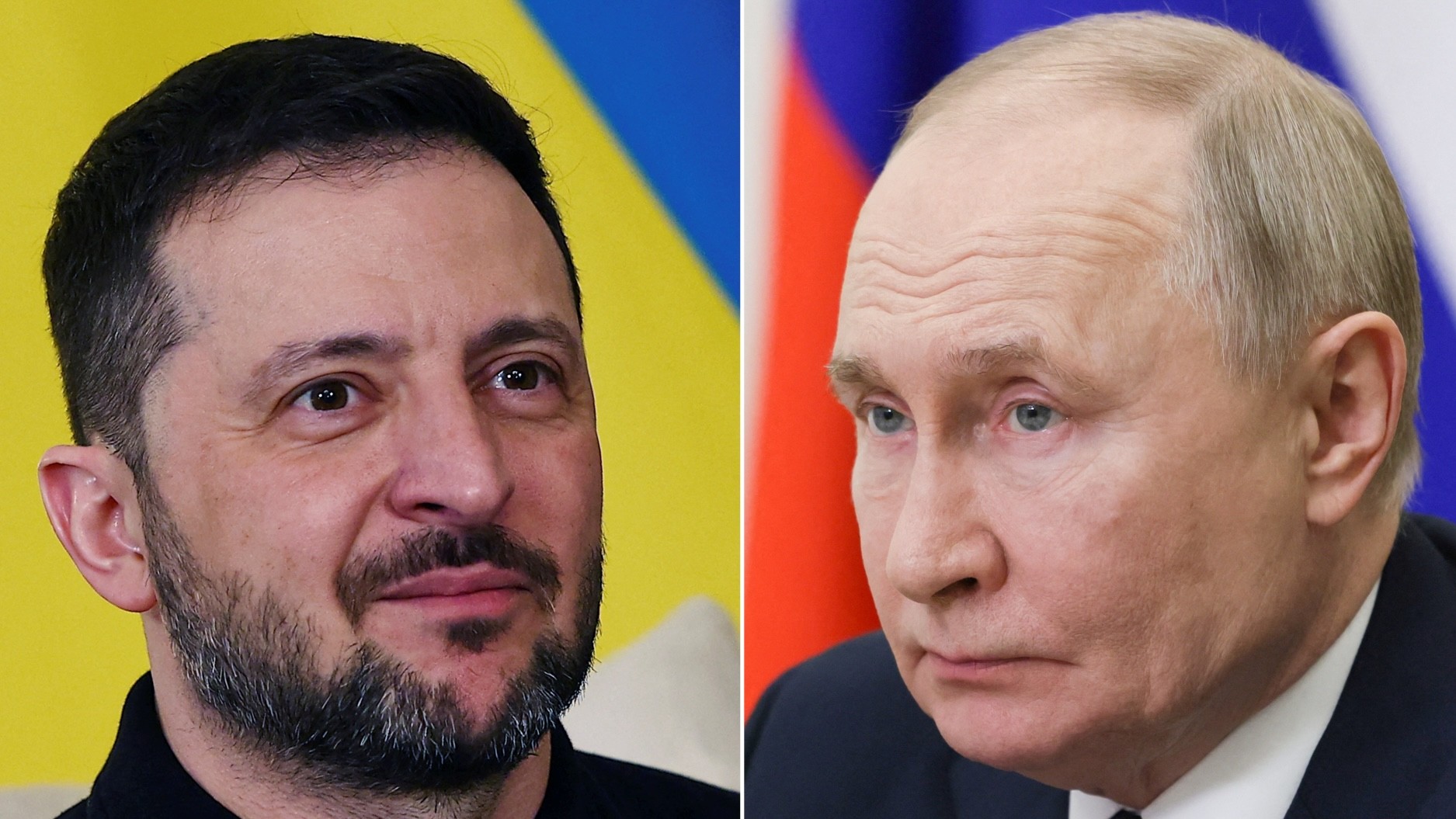 Volodymyr Zelenskyj a Vladimir Putin