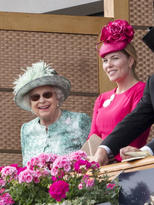 Royal Ascot 2018: Elżbieta II i Autumn Philips (była żona Petera Philipsa)