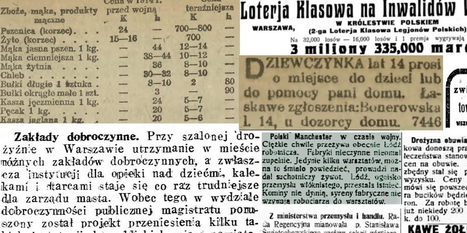 Wieści z frontu, informacje z rynków, sytuacja firm i problemy Polaków - to wszystko można wyczytać z prasy ukazującej się latem 1918 roku