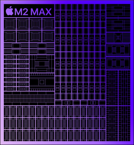 Apple M2 Max – schemat układu