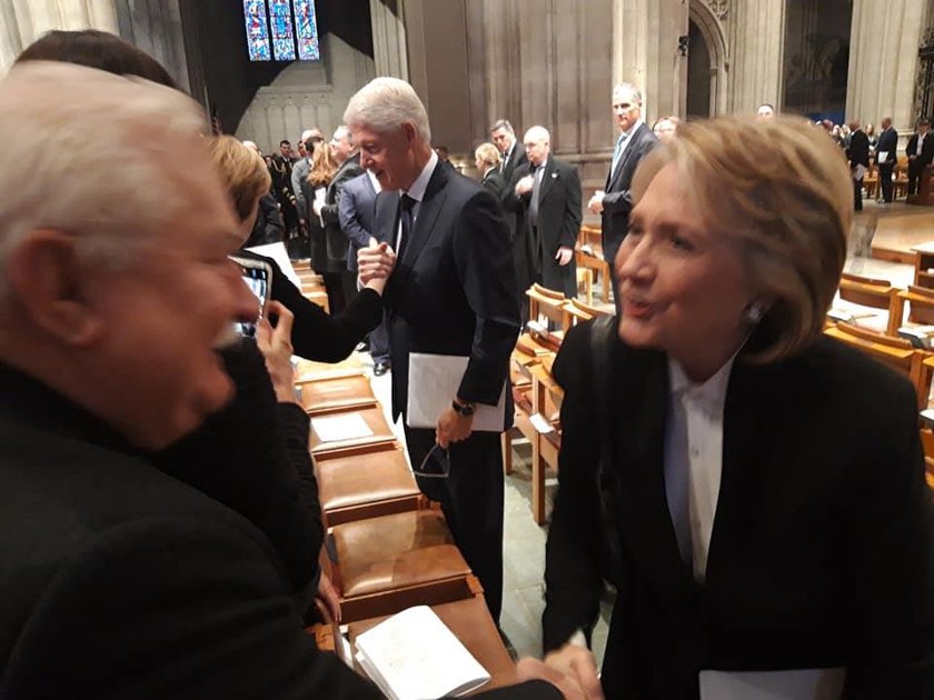 Lech Wałęsa z Hillary Clinton