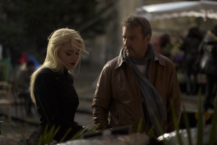 Amber Heard i Kevin Costner w filmie '72 godziny'