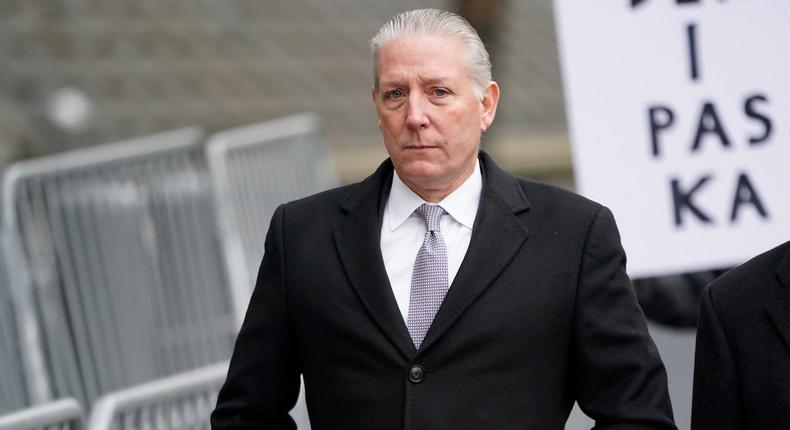 Charles McGonigal, former special agent in charge of the FBI's counterintelligence division in New York, arrives to Manhattan federal court in New York, Thursday, Feb. 9, 2023, in New York.John Minchillo/AP