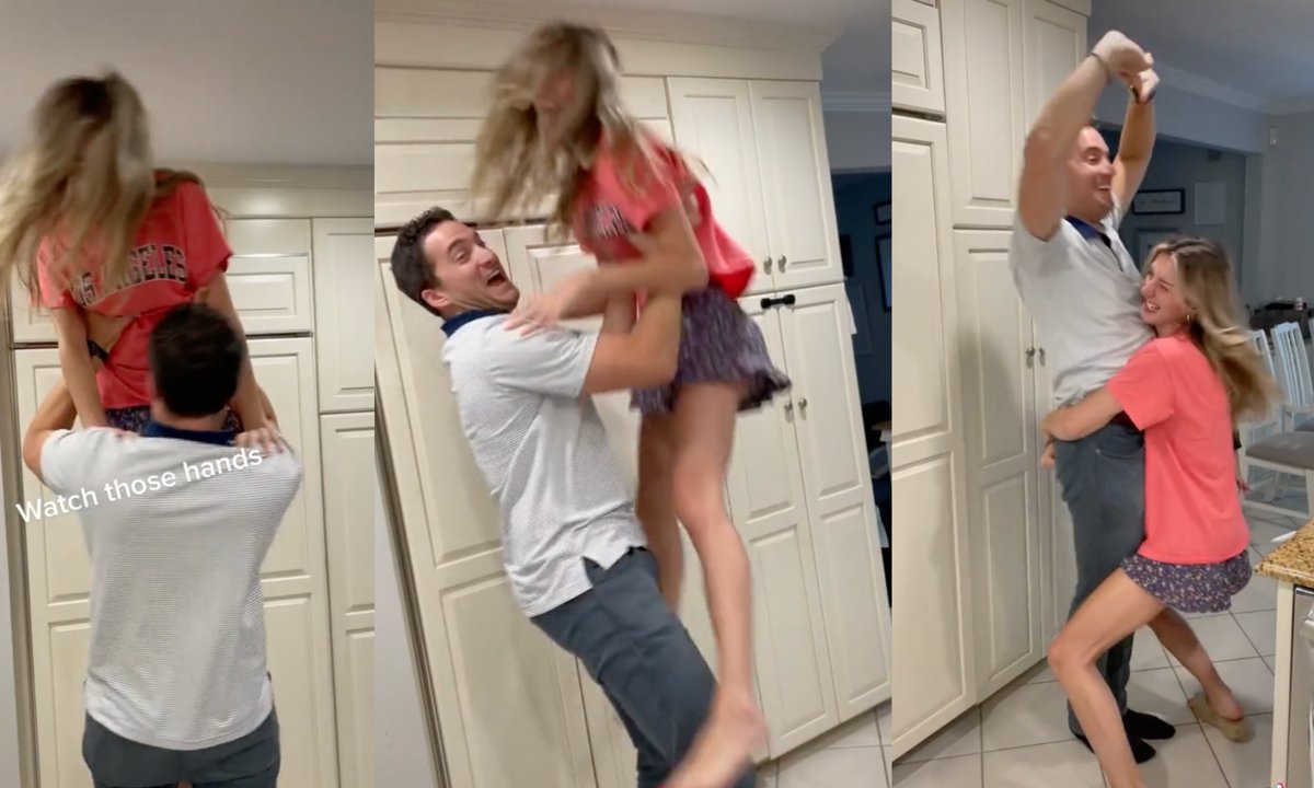 Zabawa ojca i niani oburzyła internautów. "Widać, iż lubią się dotykać" [wideo]