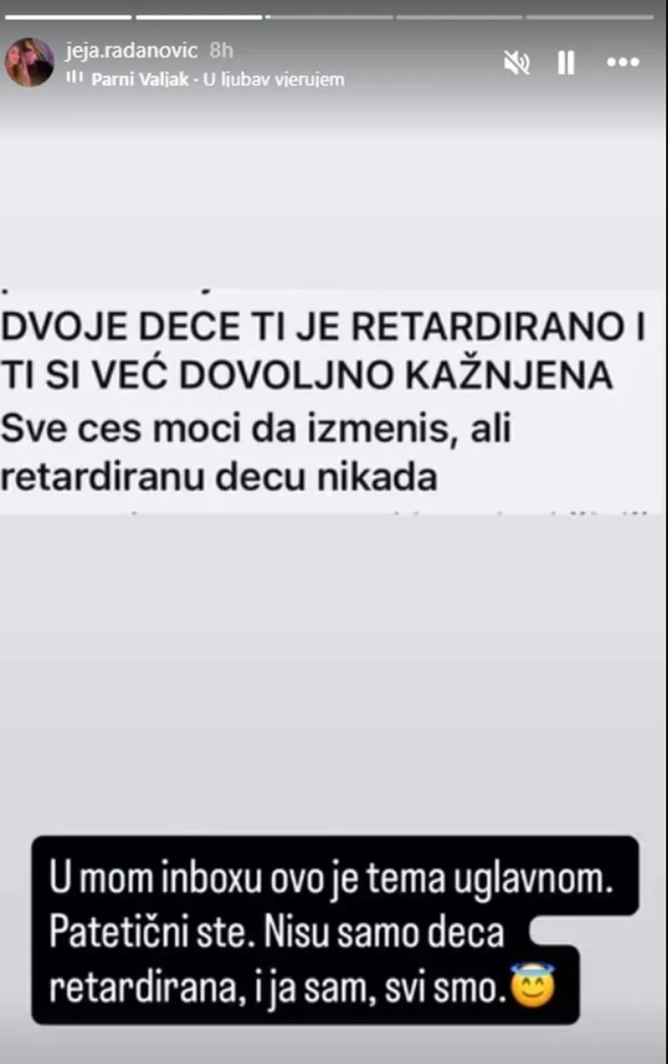 Jelena Radanović dobija jezive uvrede