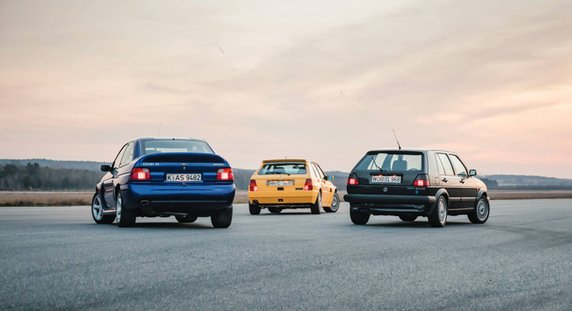 Porównanie Lancii Delty Integrale z Fordem Escortem Cosworth RS oraz VW Golfem Limited