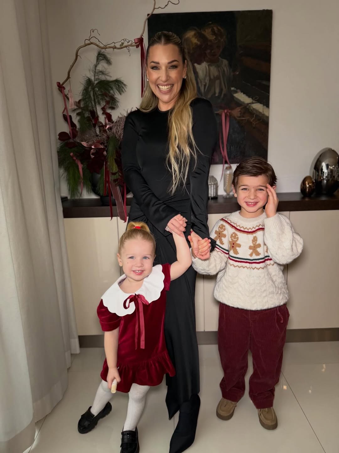 Dominika Cibulková s deťmi, Ninkou a Jakubkom. 