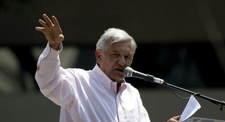 Mexico's leftist leader Andres Manuel Lopez Obrador, seen in 2013, says Mexicans are being perscuted in American political rhetoric