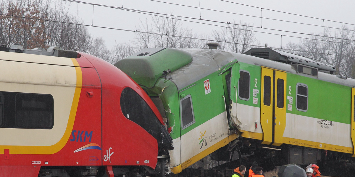 Zderzenie pociągów pod Warszawą