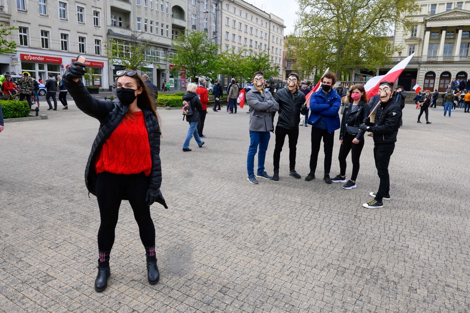 Protest antyrządowy w Poznaniu