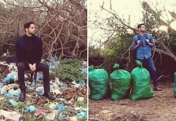 Posprzątał kilogramy śmieci i rozpoczął challange #TRASHTAG. Ponad 300 tys. udostępnień w kilka dni