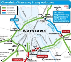 Wschodnia obwodnica Warszawy wciąż czeka na odblokowanie [MAPA]