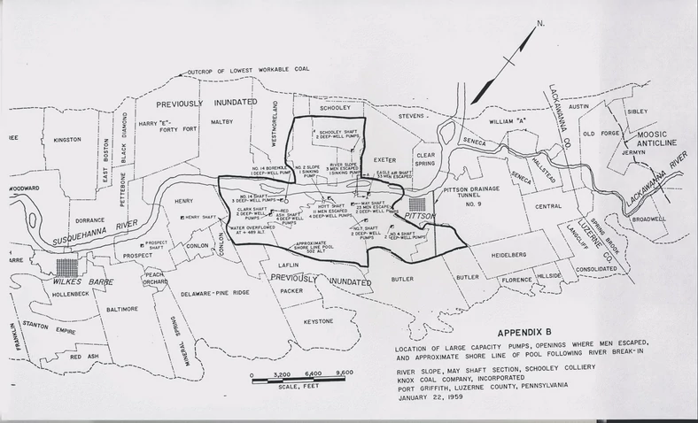 Mapa kopalnii Knox
