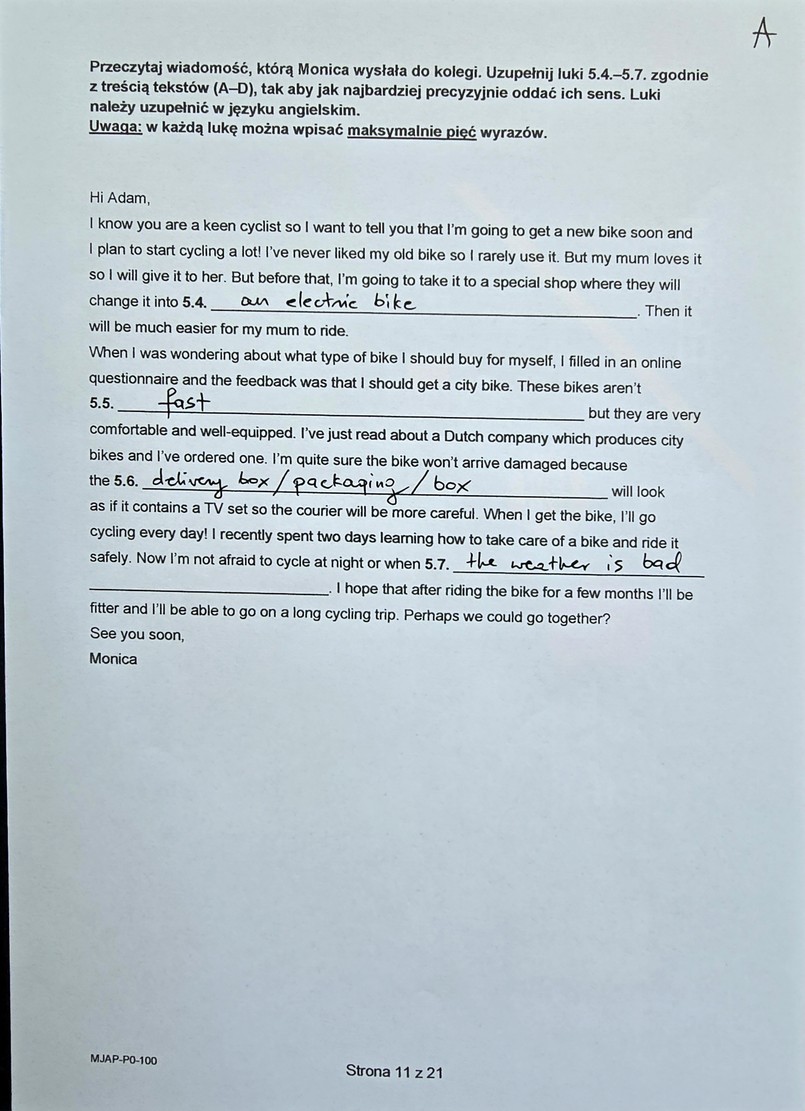 Matura 2024. Język angielski - poziom podstawowy [ARKUSZE CKE i ODPOWIEDZI]