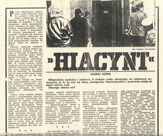 1985 r. - 5 listopada w całej Polsce Milicja Obywatelska z polecenia gen. Czesława Kiszczaka rozpoczęła akcję "Hiacynt". Trwała do 1987 r.