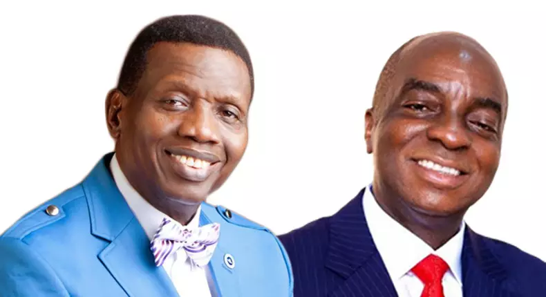 Two of Nigeria's most powerful pastors, Pastor Adeboye, Redeemed Christian Church of God and David O. Oyedepo, the Presiding Bishop of Living Faith Church Worldwide