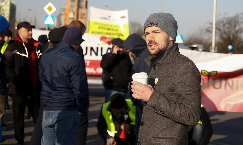 Protest rolników z AGROunii w Warszawie. Utrudnienia w ruchu