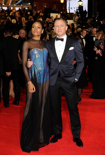 Naomie Harris i Daniel Craig na premierze 'Skyfall'