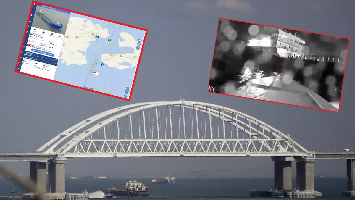 Most Krymski, w okolicach którego doszło do ataku na rosyjski tankowiec SIG