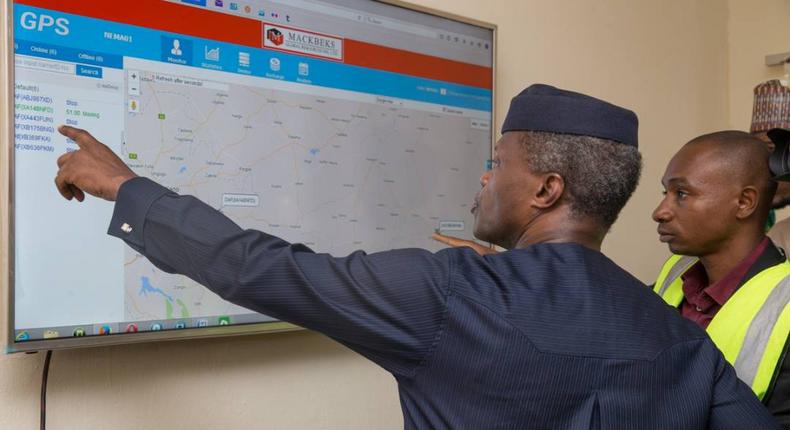 Acting president Yemi Osinbajo in Maiduguri