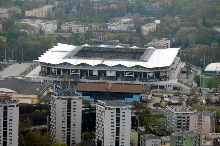 Stadion Legii z lotu ptaka