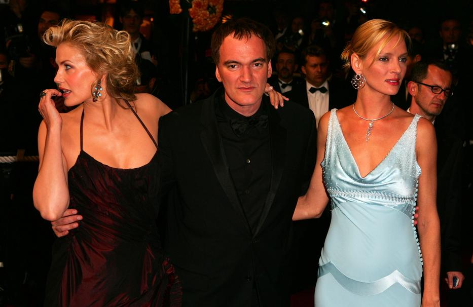 Daryl Hannah (baloldalt) Quentin Tarantino és Uma Thurman a Kill Bill 2. premierjén Fotó: Getty Images