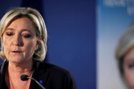 Marine Le Pen, French National Front (FN) political party leader and candidate for the French 2017 presidential election, attends a news conference in Paris