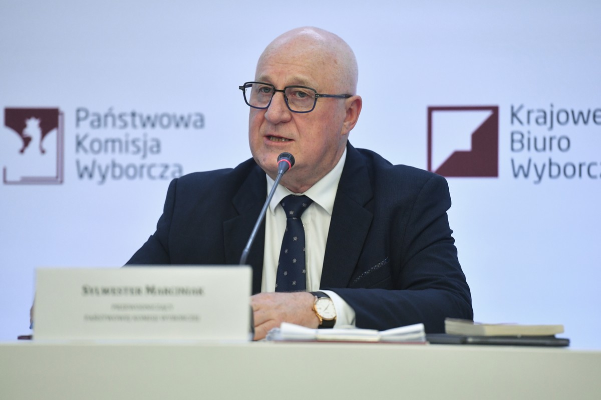 Przewodniczący Państwowej Komisji Wyborczej Sylwester Marciniak