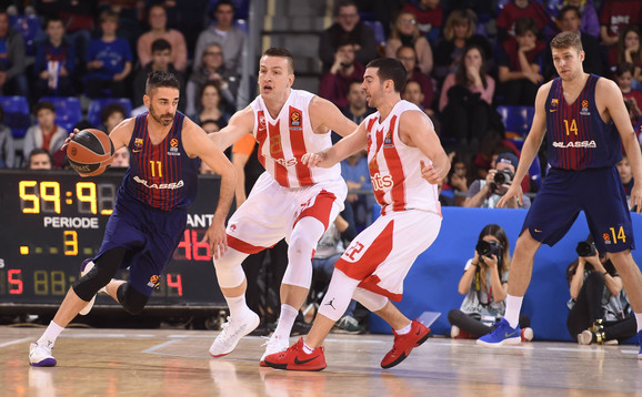 Detalj sa meča između Barse i Zvezde