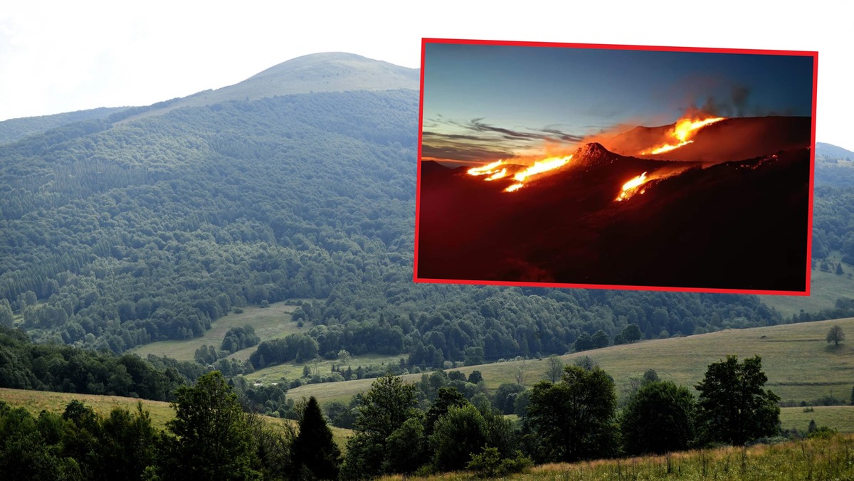 Pożar Połoniny Caryńskiej w Bieszczadach. Skomplikowana akcja gaśnicza