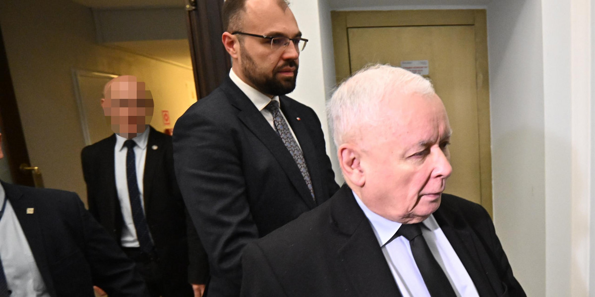 Jarosław Kaczyński w Sejmie.