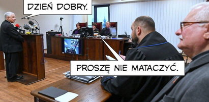Kpiny z procesu Wałęsa-Kaczyński. Najlepsze MEMY