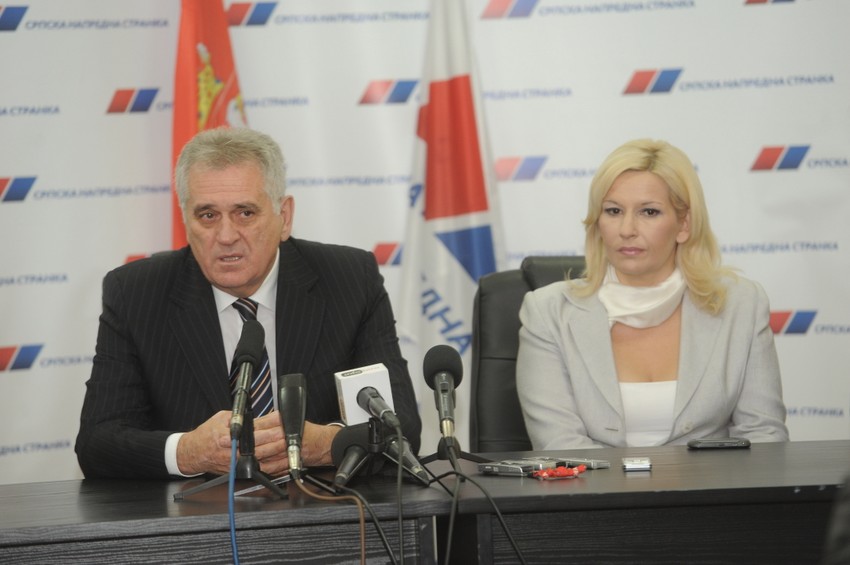 Tomislav Nikolić i Zorana Mihajlović na jednoj od ranijih konferencija za novinare