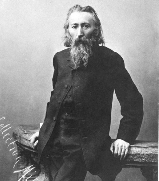 Jeden z najwybitniejszych polskich malarzy Jan Matejko na zdjęciu sprzed 1883 r.  Artysta był autorem ponad 300 obrazów olejnych oraz kilkuset rysunków i szkiców