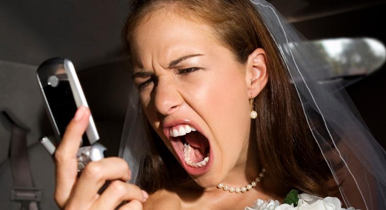 Angry bride