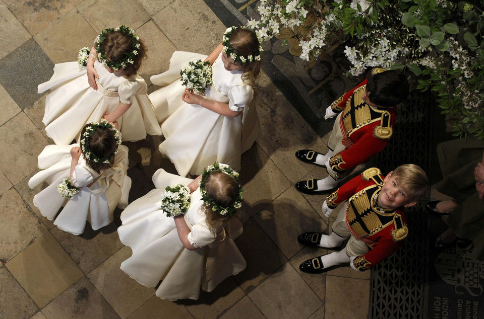 Dzieci na ślubie książęcej pary