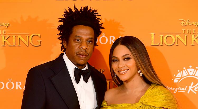 Jay-Z és Beyoncé az Oroszlánkirály londoni premierjén