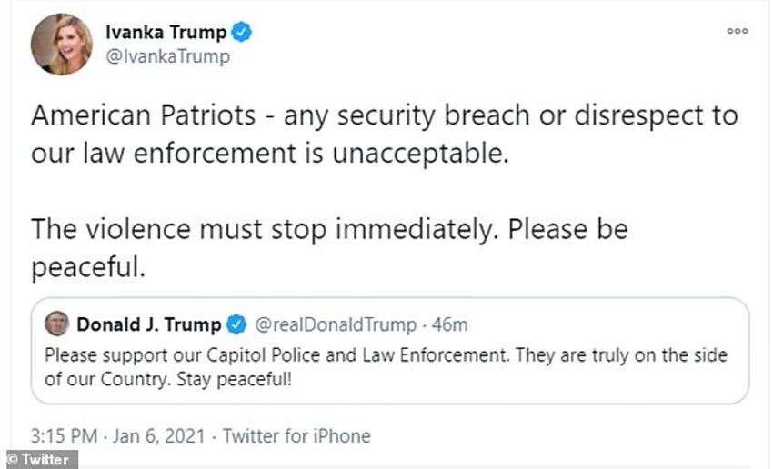 Tvit Ivanke Tramp koji je posle izbrisala