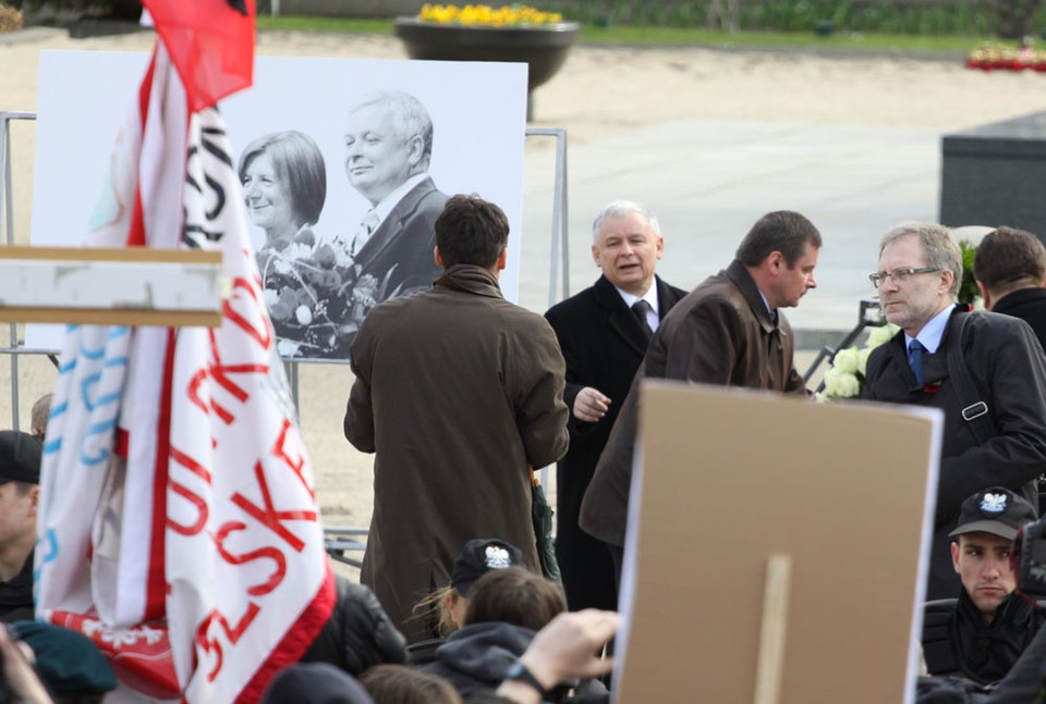 Jarosław Kaczyński przed Pałacem Prezydenckim, fot. Iza Procyk-Lewandowska