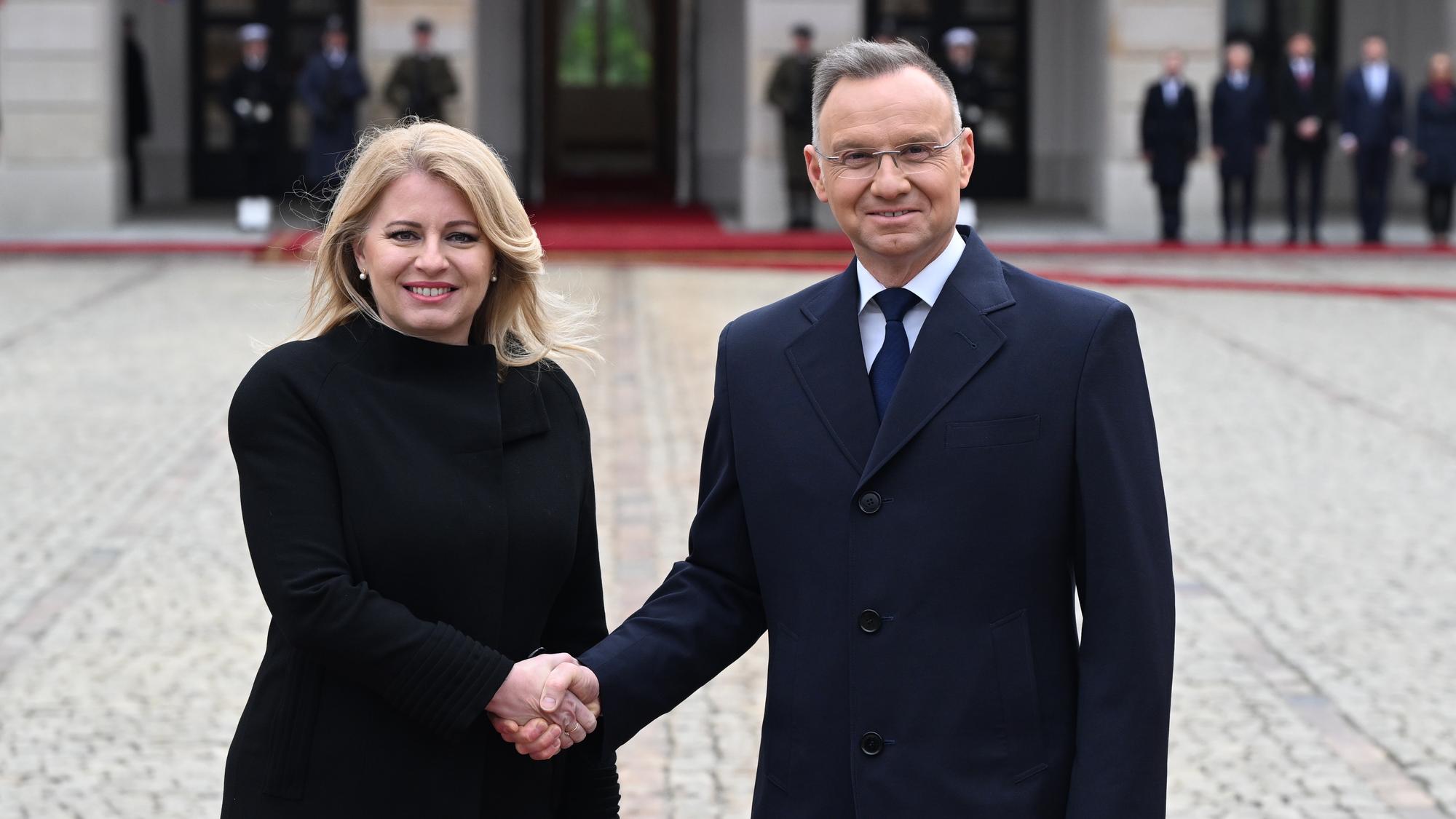 Zuzana Čaputová a poľský prezident Andrzej Duda.