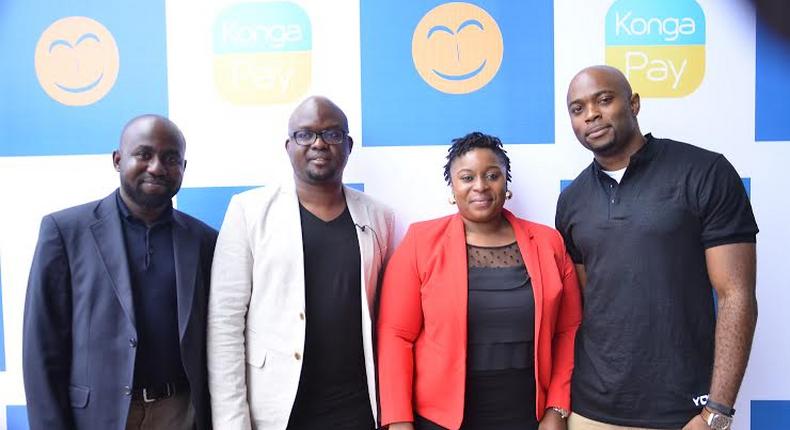 L-R: Olayemi Jinadu, V.P Payment and Digital Goods Konga.com, Shola Adekoya, CEO Konga.com, Mayowa Adebayo, Director Customer Experience and Marketing Konga.com, JR Kanu, Associate Director Payment and Digital goods.