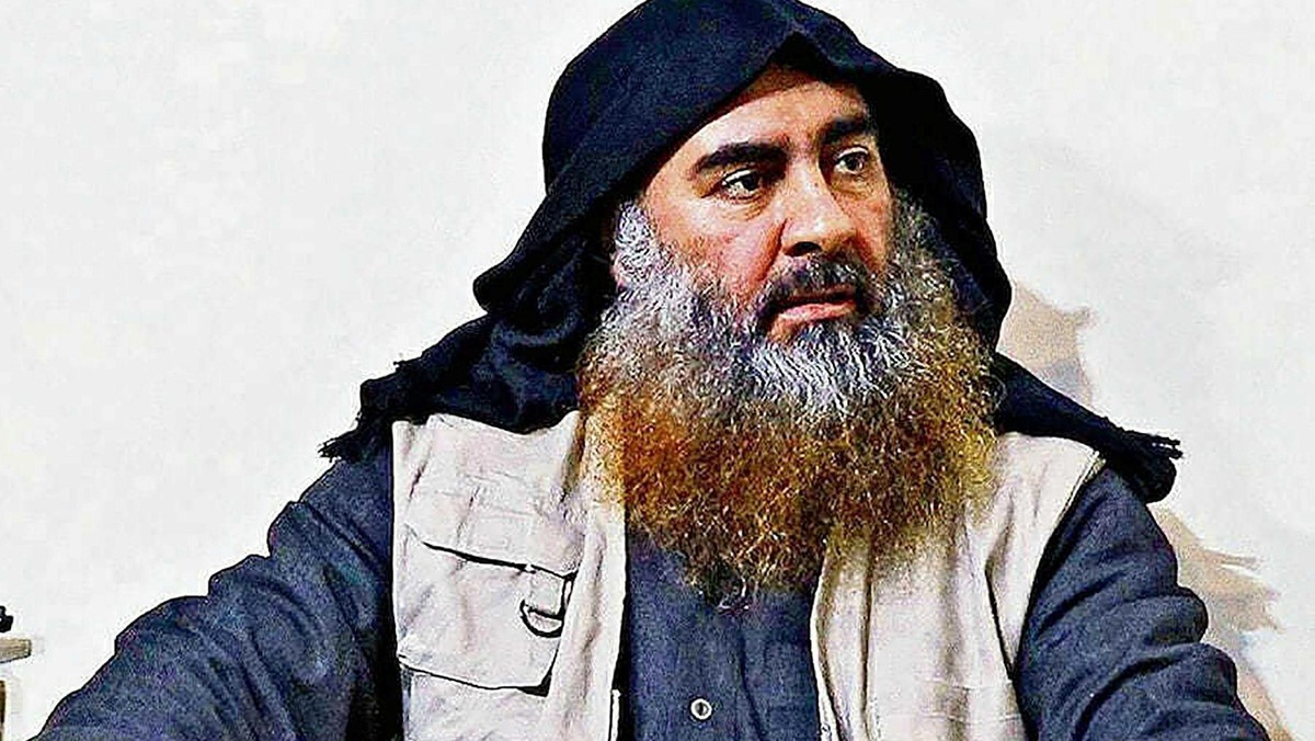 Late Islamic State leader Abu Bakr al-Baghdadi is seen in an undated picture released by the U.S. Department of Defense