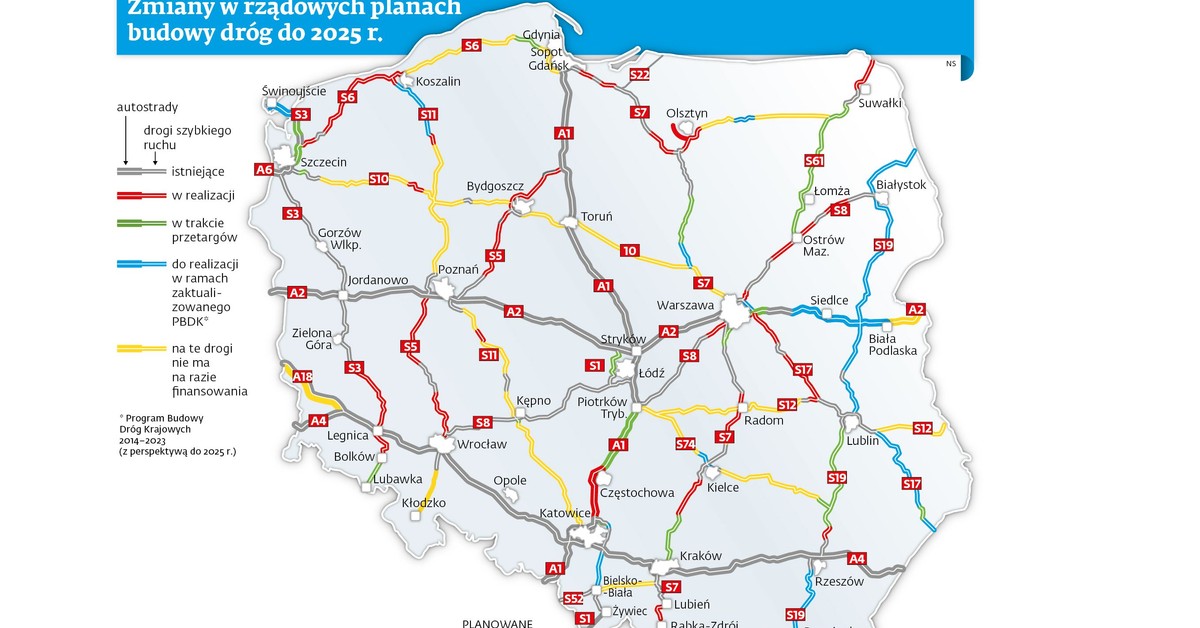 Gdzie powstaną nowe drogi do 2025? [MAPA] Forsal.pl