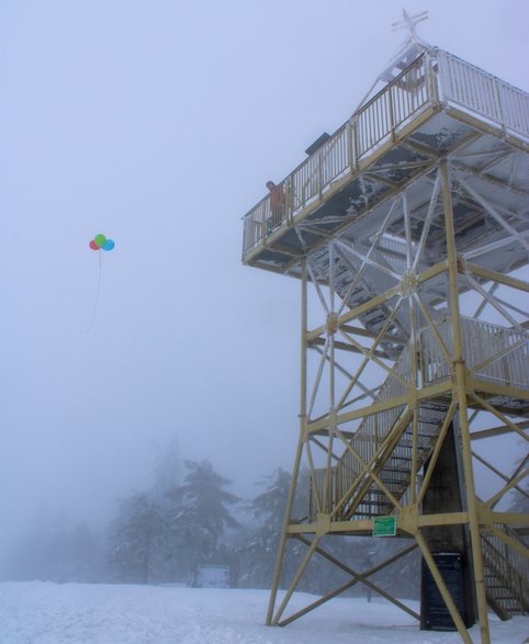 Te balony oczywiście zabraliśmy ze sobą w dół 