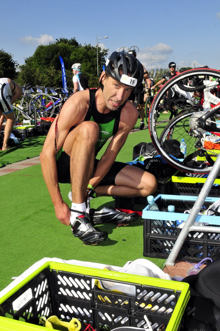 Piotr Kraśko na triathlonie w Gdyni