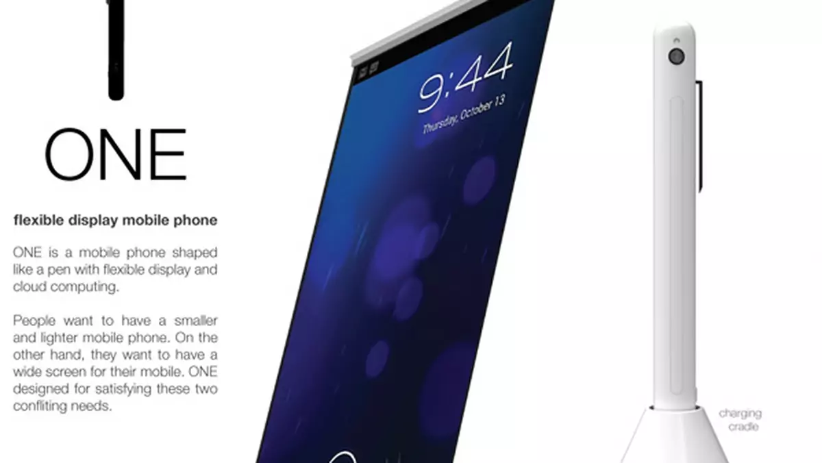 Samsung One - futurystyczny smartfon ze zwijanym wyświetlaczem